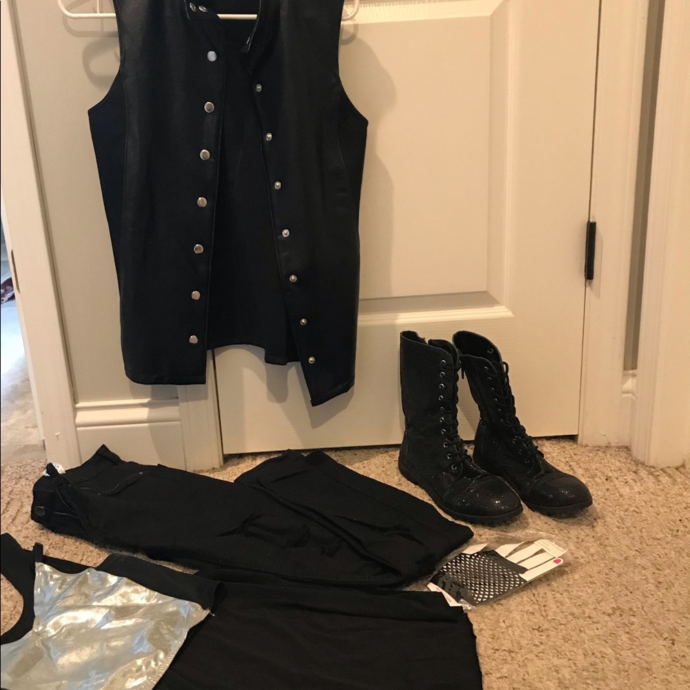 Dance outfits adult small pants and tops.